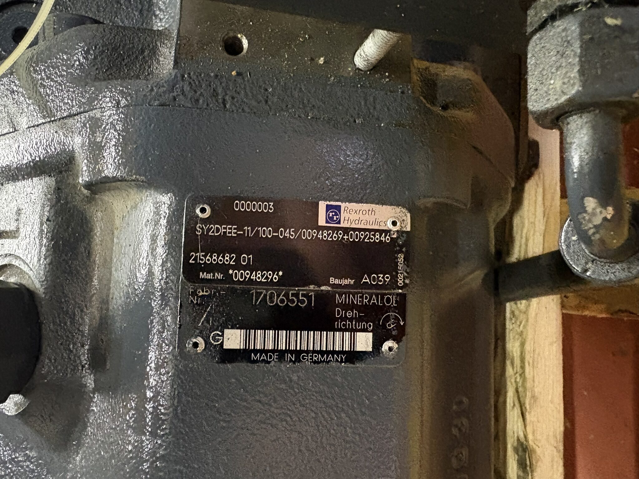 10888265 R900948296 Rexroth SYS2DFEE-11/100-045 / 00948269+00925846 pompencombinatie - Afbeelding 4