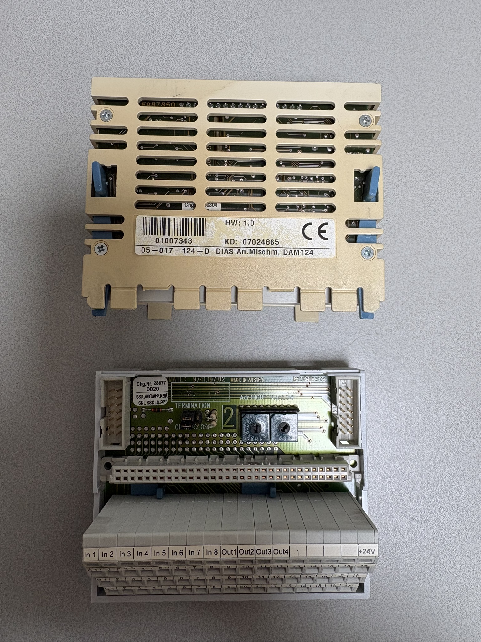 07024865 Sigmatek 05-017-124-D DAM 124 DIAS Analog mixing module incl. DKL 023 groundplate - Image 3